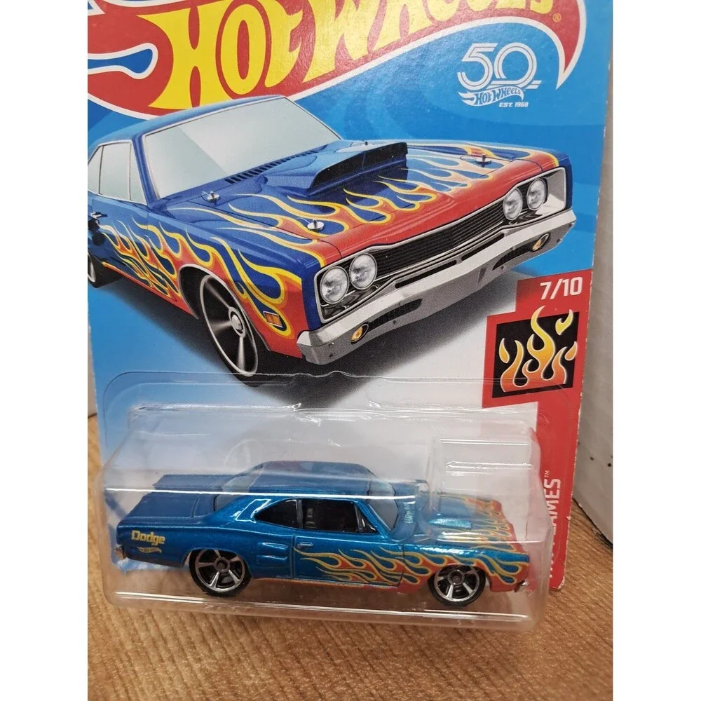 Hot Wheels HW Flames Blue with Flames ' 69 Dodge Coronet Superbee